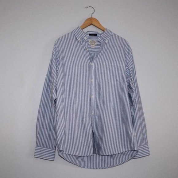 NAUTICA Vertical Stripe Collar Button Dress Shirt - Picture 2 of 7